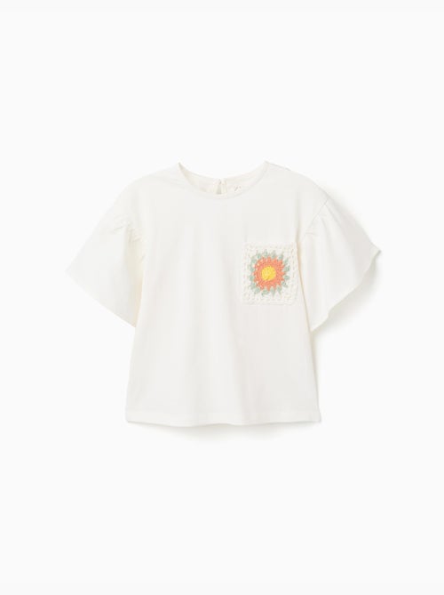 Camiseta de algodón con bolsillo de crochet - Kiabi
