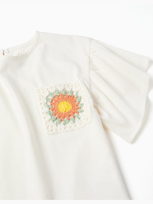 Camiseta de algodón con bolsillo de crochet - Kiabi