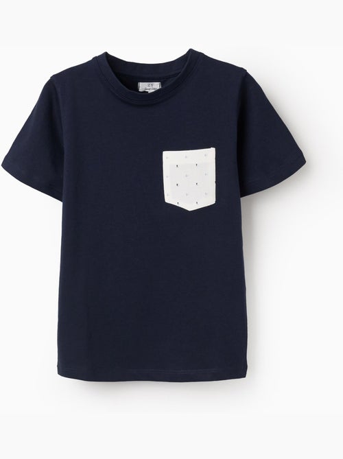 Camiseta de algodón con bolsillo en el pecho - Kiabi