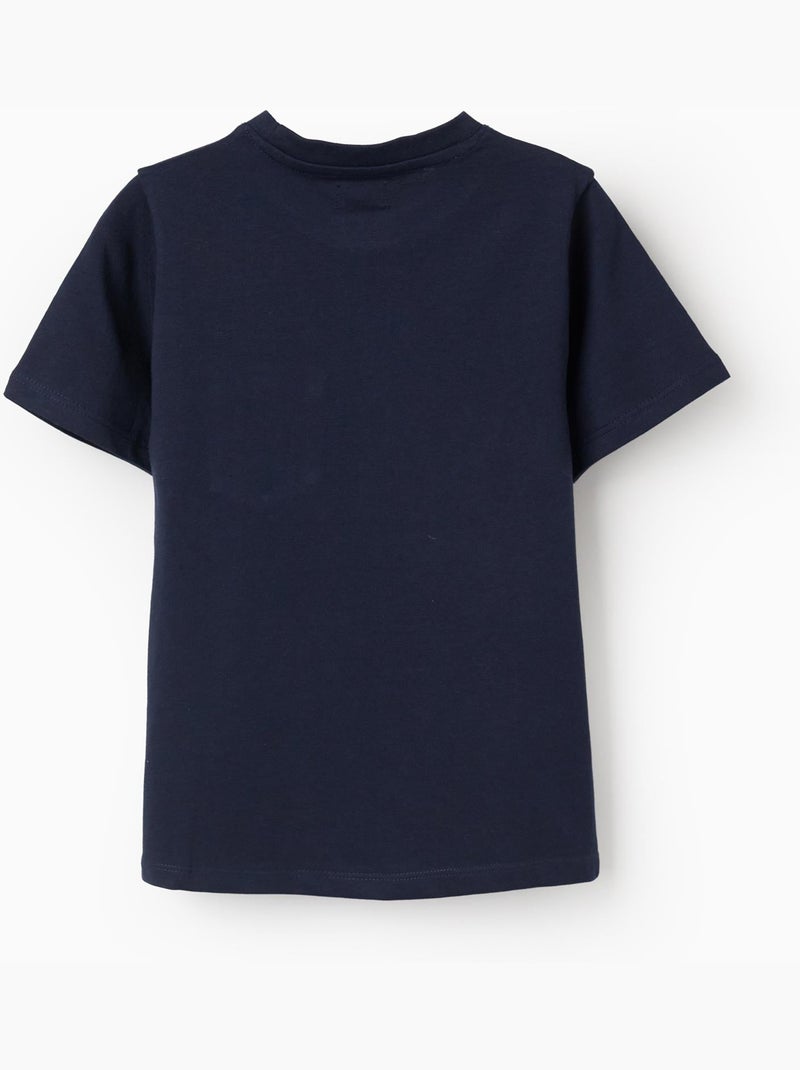 Camiseta de algodón con bolsillo en el pecho Azul Azul - Kiabi