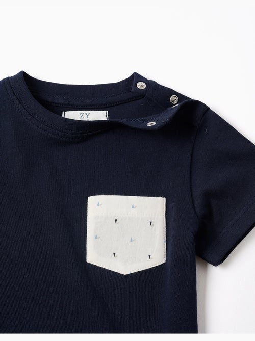 Camiseta de algodón con bolsillo en el pecho - Kiabi