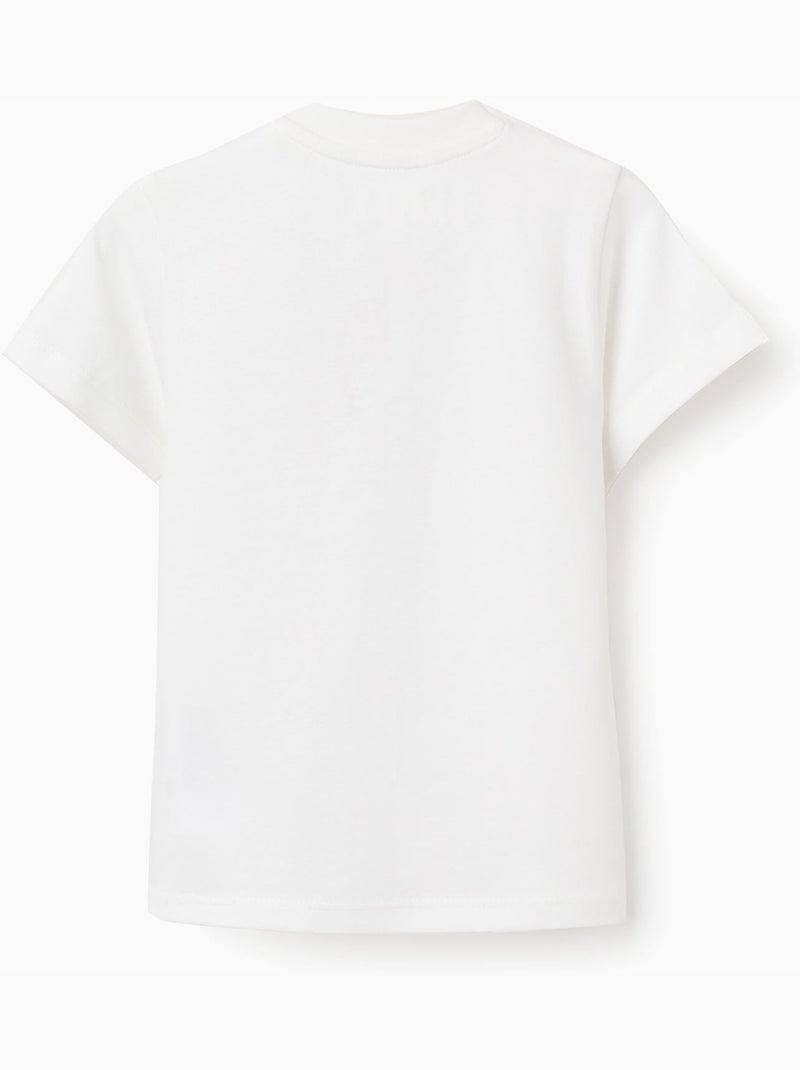 Camiseta de algodón con bolsillo en el pecho Blanco - Kiabi