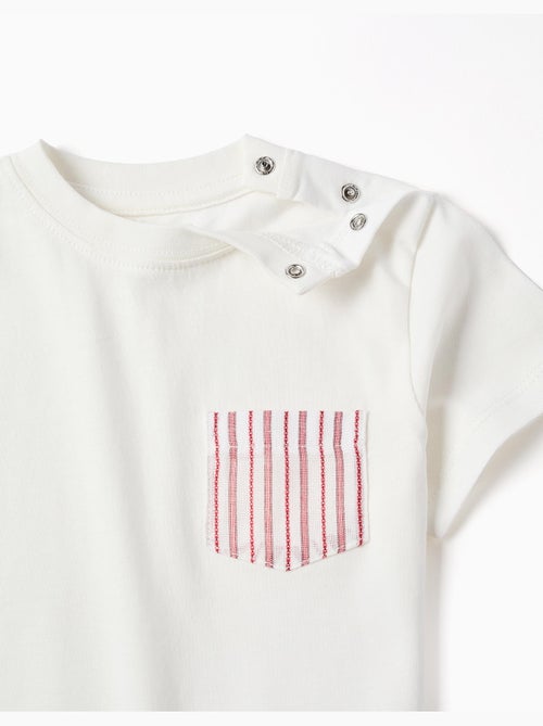 Camiseta de algodón con bolsillo en el pecho - Kiabi