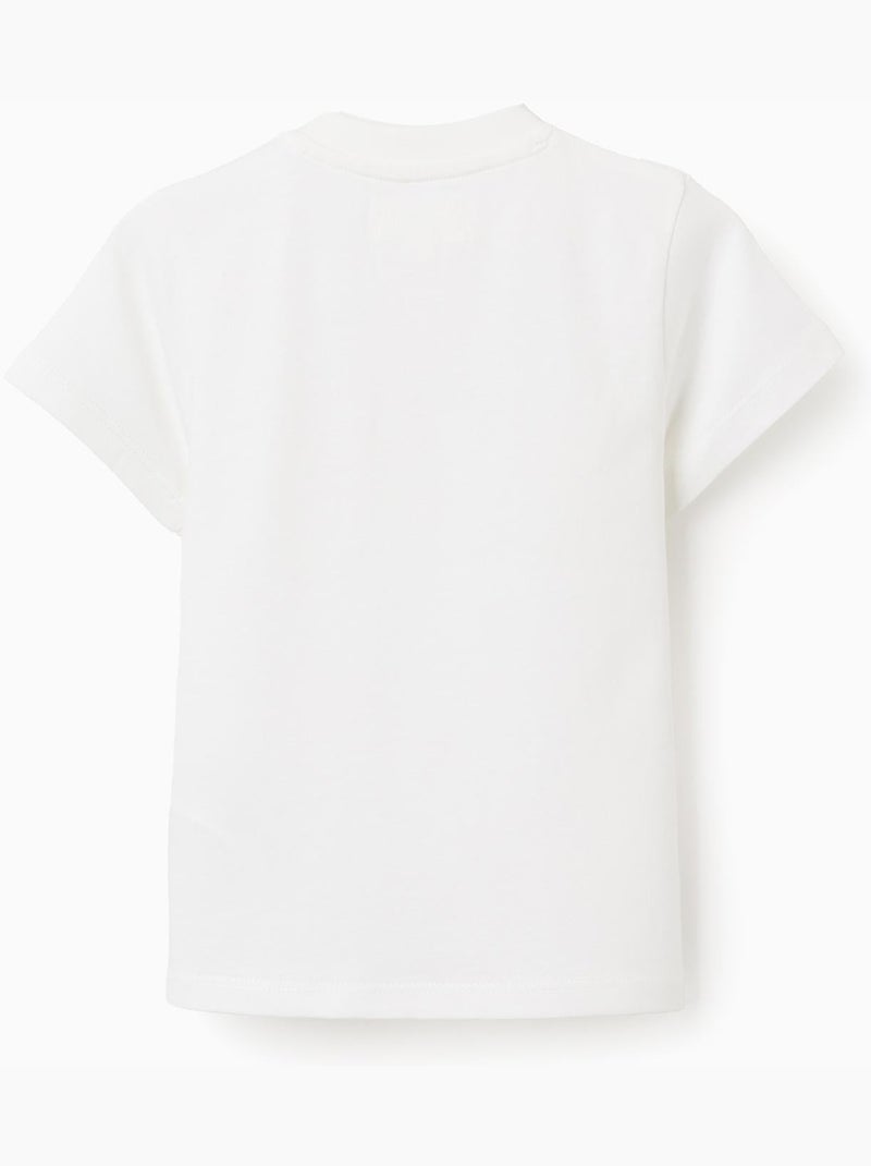 Camiseta de algodón con bolsillo en el pecho Blanco - Kiabi