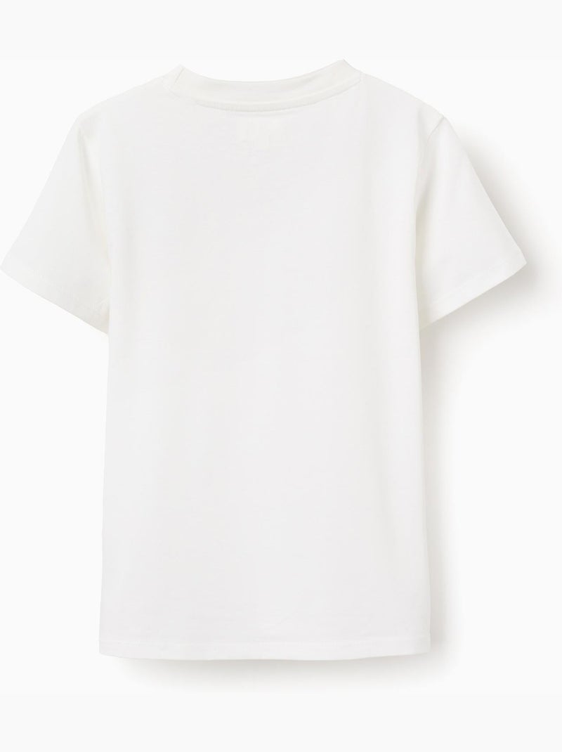 Camiseta de algodón con bolsillo en el pecho Blanco - Kiabi