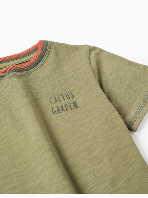 Camiseta de algodón con bordado Cactus Garden - Kiabi