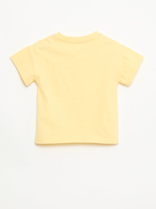 Camiseta de algodón con bordado en el pecho - Kiabi
