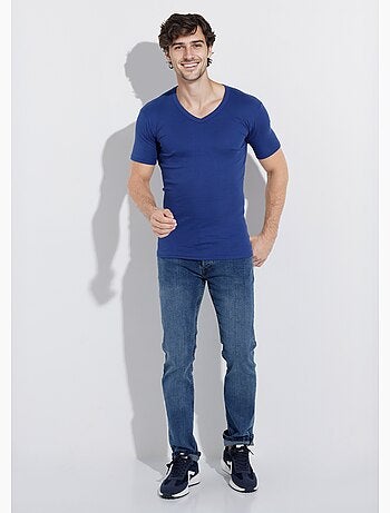 Camiseta de algodón con cuello en V - pack de 2
