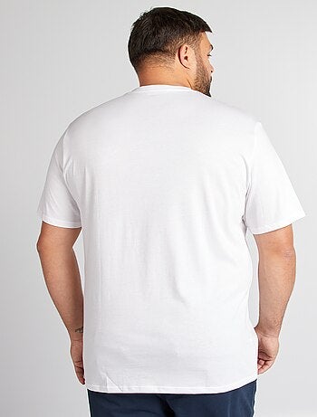 Camiseta de algodón con cuello en V para hombre