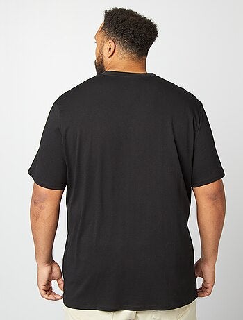 Camiseta de algodón con cuello en V para hombre