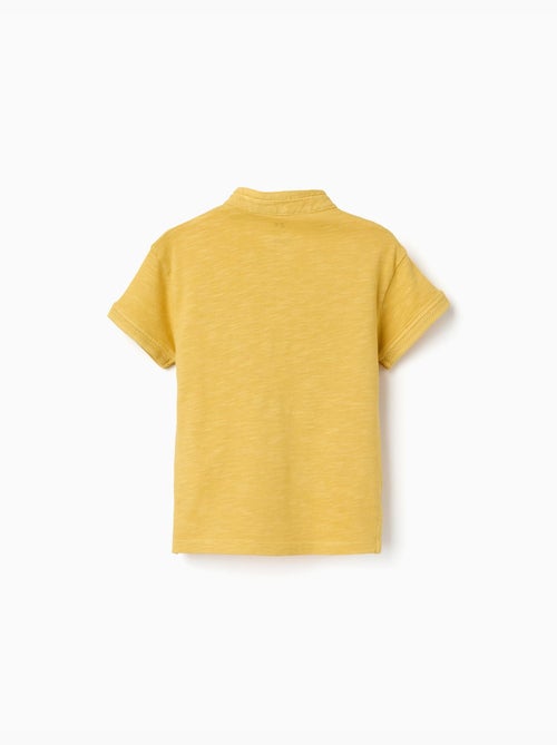 Camiseta de algodón con cuello mao y bolsillo - Kiabi