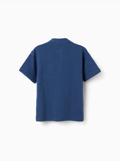 Camiseta de algodón con cuello mao y bolsillo - Kiabi