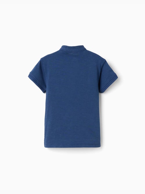 Camiseta de algodón con cuello mao y bolsillo - Kiabi