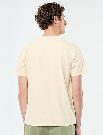 Camiseta de algodón con cuello redondo