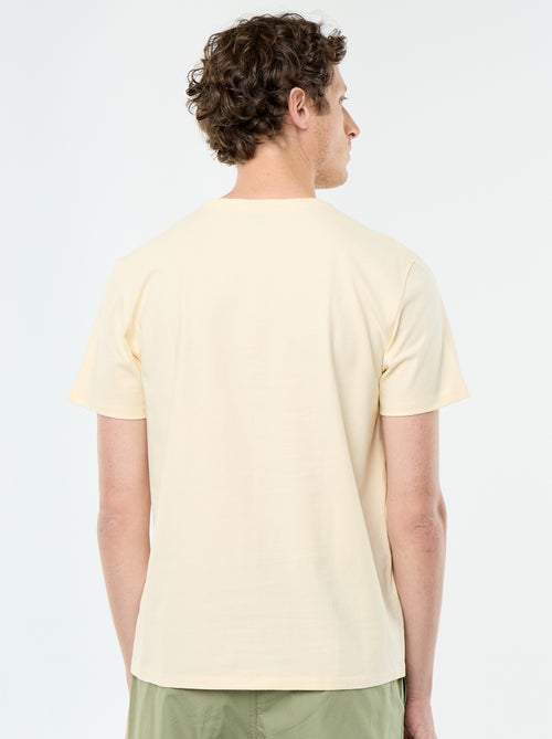 Camiseta de algodón con cuello redondo - Kiabi Camiseta de algodón con cuello redondo - Kiabi
