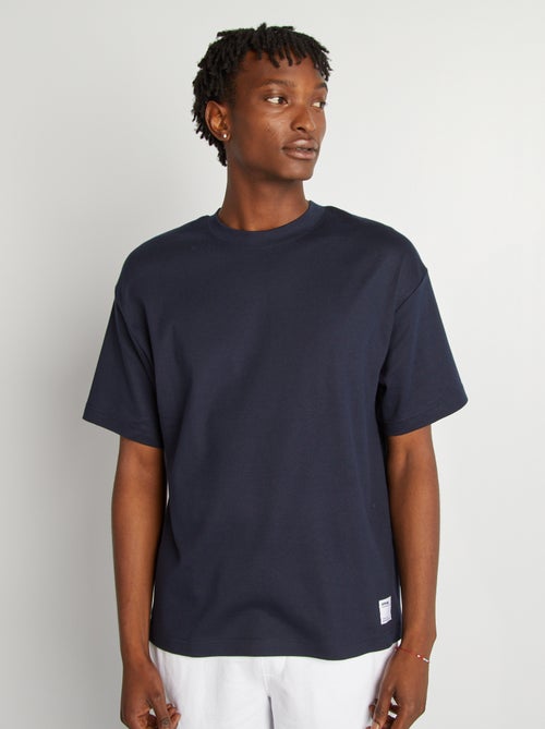 Camiseta de algodón con cuello redondo - Kiabi