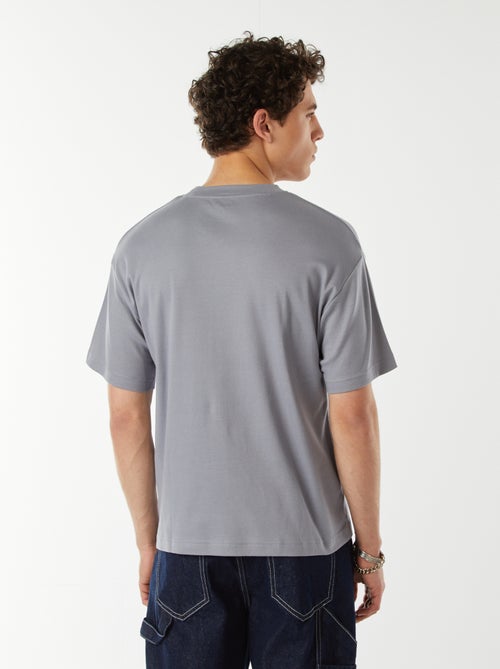 Camiseta de algodón con cuello redondo - Kiabi