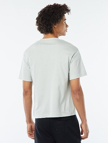 Camiseta de algodón con cuello redondo