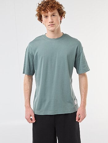 Camiseta de cuello redondo en algodón