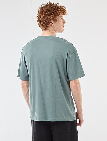 Camiseta de cuello redondo en algodón