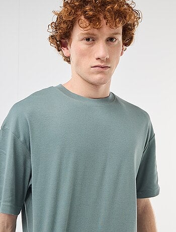 Camiseta de cuello redondo en algodón