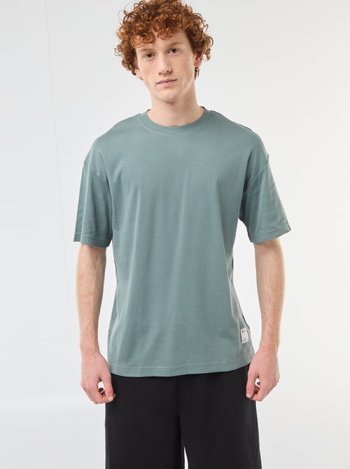 Camiseta de algodón con cuello redondo - Kiabi