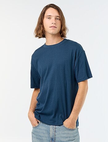 Camiseta de cuello redondo de algodón