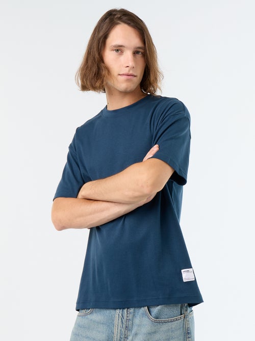 Camiseta de algodón con cuello redondo - Kiabi
