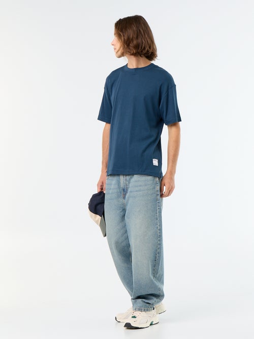 Camiseta de algodón con cuello redondo - Kiabi