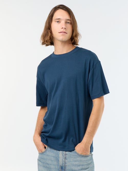Camiseta de algodón con cuello redondo - Kiabi