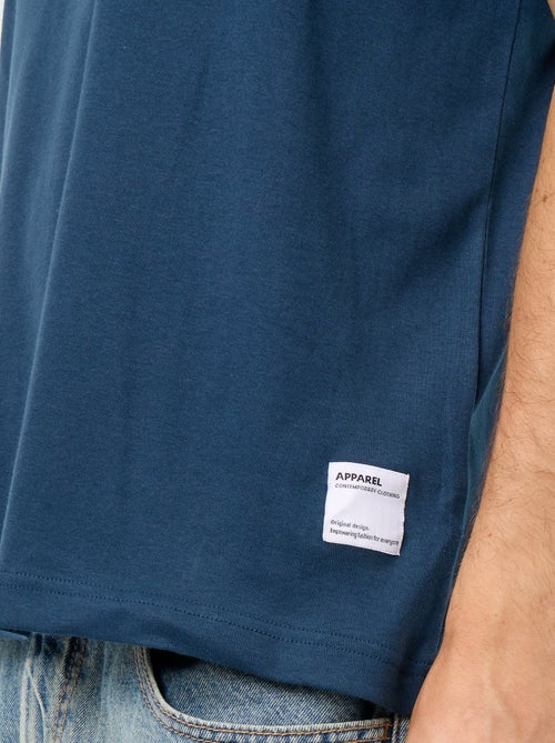 Camiseta de algodón con cuello redondo - Kiabi