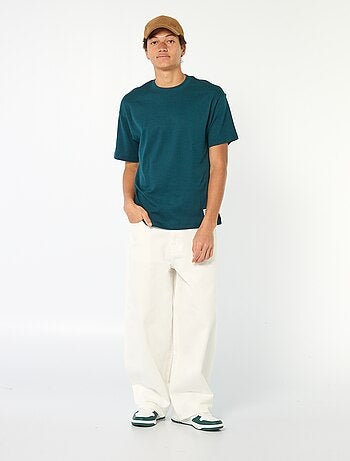 Camiseta de cuello redondo en algodón