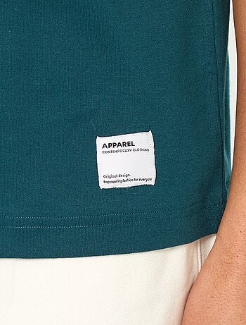 Camiseta de cuello redondo en algodón