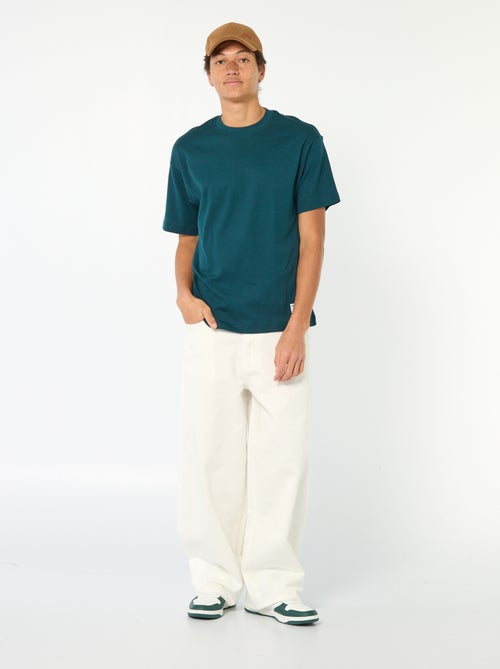 Camiseta de algodón con cuello redondo - Kiabi