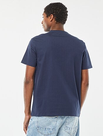 Camiseta de algodón con cuello redondo
