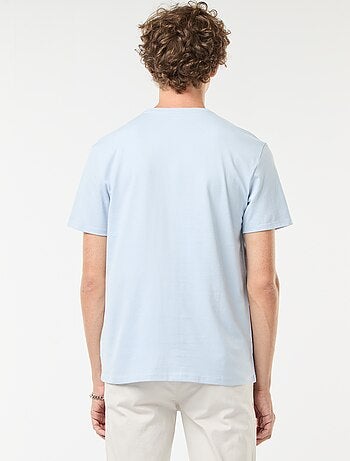 Camiseta de algodón con cuello redondo