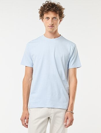 Camiseta de algodón con cuello redondo