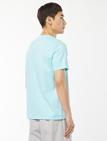 Camiseta de algodón con cuello redondo