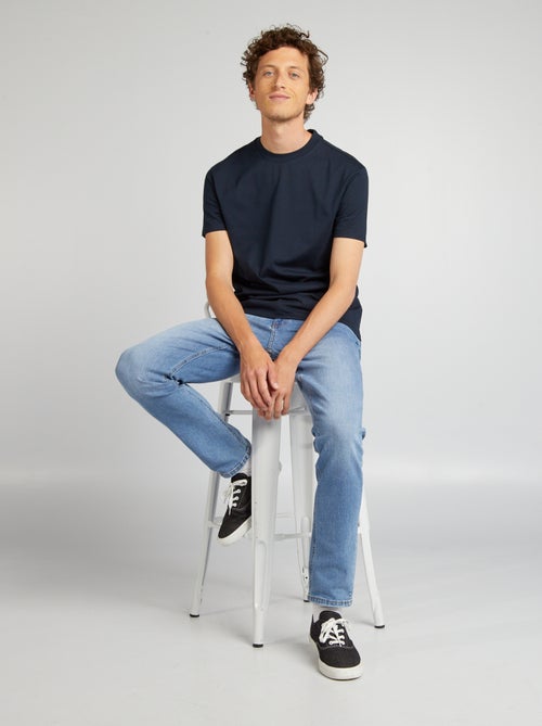 Camiseta de algodón con cuello redondo - Kiabi