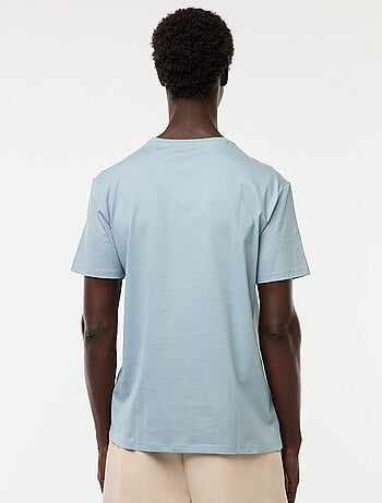 Camiseta de algodón con cuello redondo