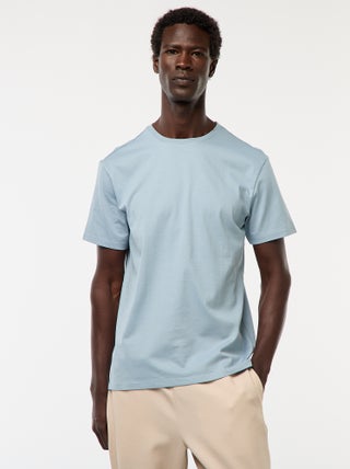 Camiseta de algodón con cuello redondo