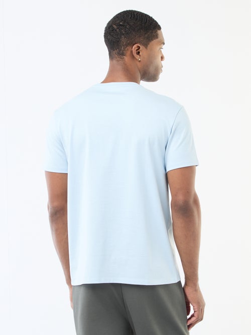 Camiseta de algodón con cuello redondo - Kiabi Camiseta de algodón con cuello redondo - Kiabi