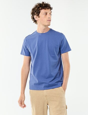 Camiseta de algodón con cuello redondo