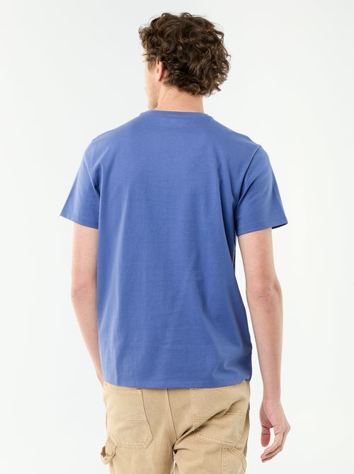 Camiseta de algodón con cuello redondo - Kiabi Camiseta de algodón con cuello redondo - Kiabi