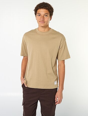 Camiseta de cuello redondo en algodón