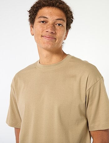 Camiseta de cuello redondo en algodón