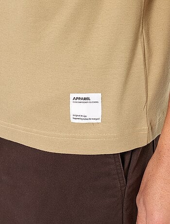 Camiseta de cuello redondo en algodón