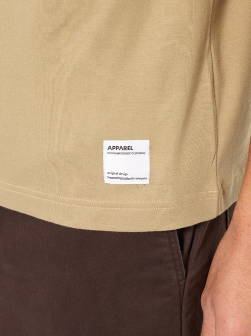 Camiseta de algodón con cuello redondo - Kiabi