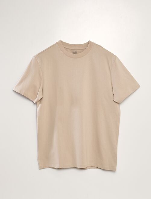 Camiseta de algodón con cuello redondo - Kiabi