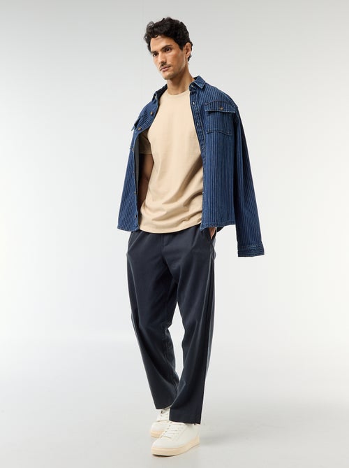 Camiseta de algodón con cuello redondo - Kiabi